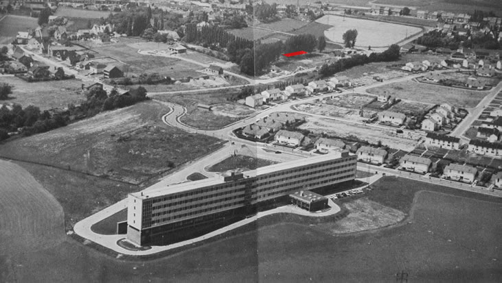  historische luchtfoto van Viandra 
