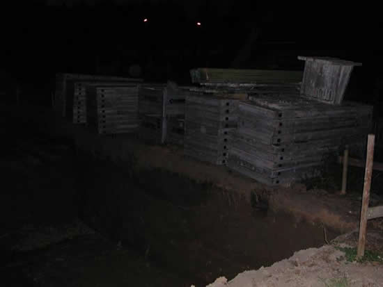  Omstreekst 22u was alles verplaatst naar onze werf 