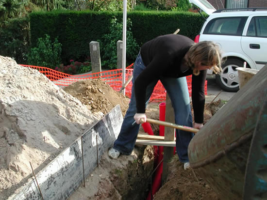  Greppel terug dicht gooien 